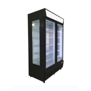 3-side glasses double door cooler showcase