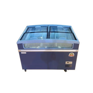 Wide-body combination chest island freezer